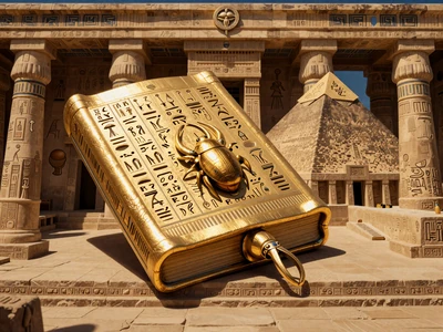 Book of Ra Slot Thumbnail mit &auml;gyptischem Tempel und goldenem Buch